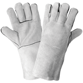 Global Glove & Safety 1200GE Economy Grade Split Cowhide Welder Gloves